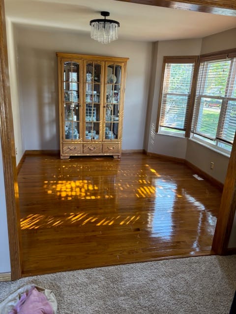 Customer photo review of Tiered Hammered Water Glass Round Semi Flush Mount
