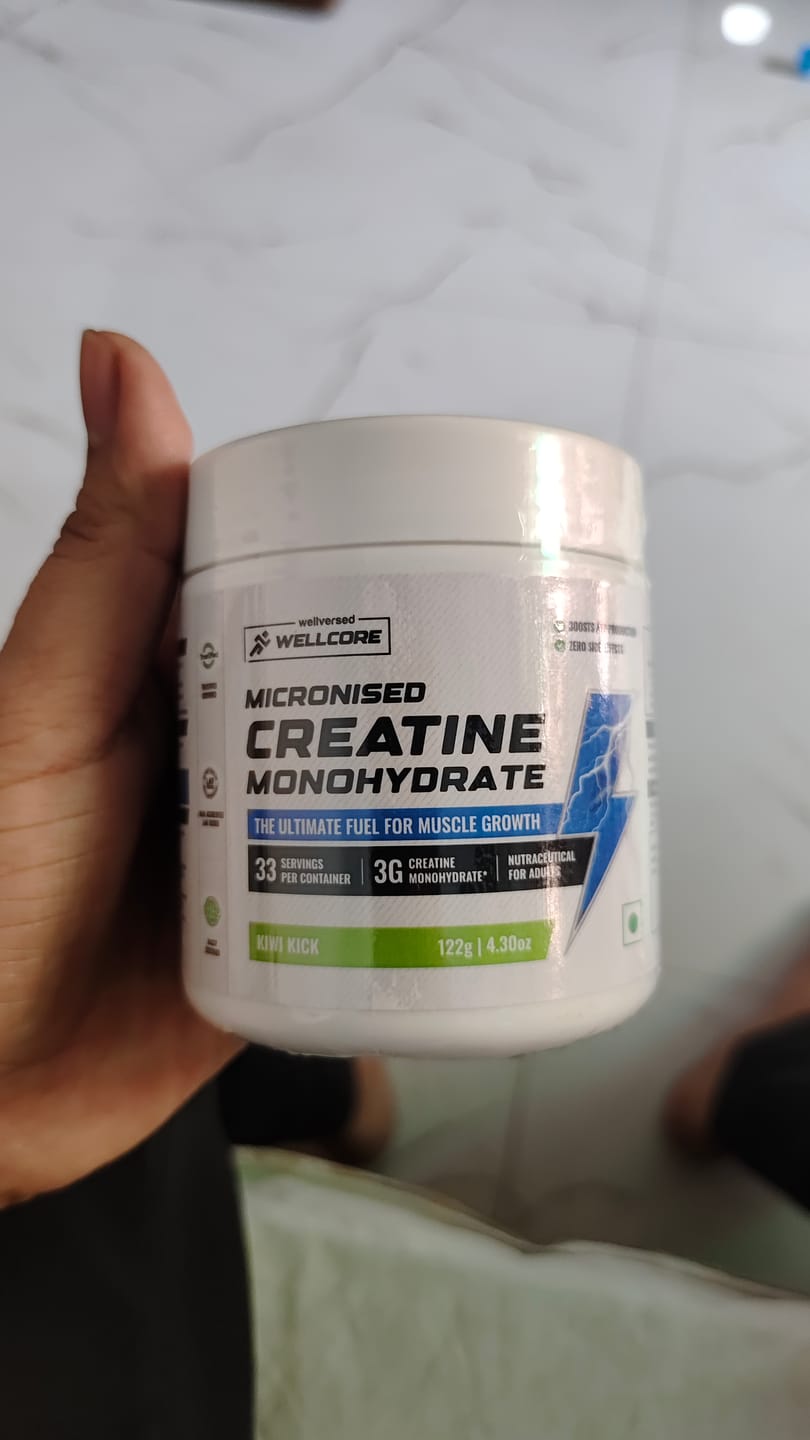 Customer photo review of Wellcore - Pure Micronised Creatine Monohydrate | Kiwi Kick (122g, 33 servings)