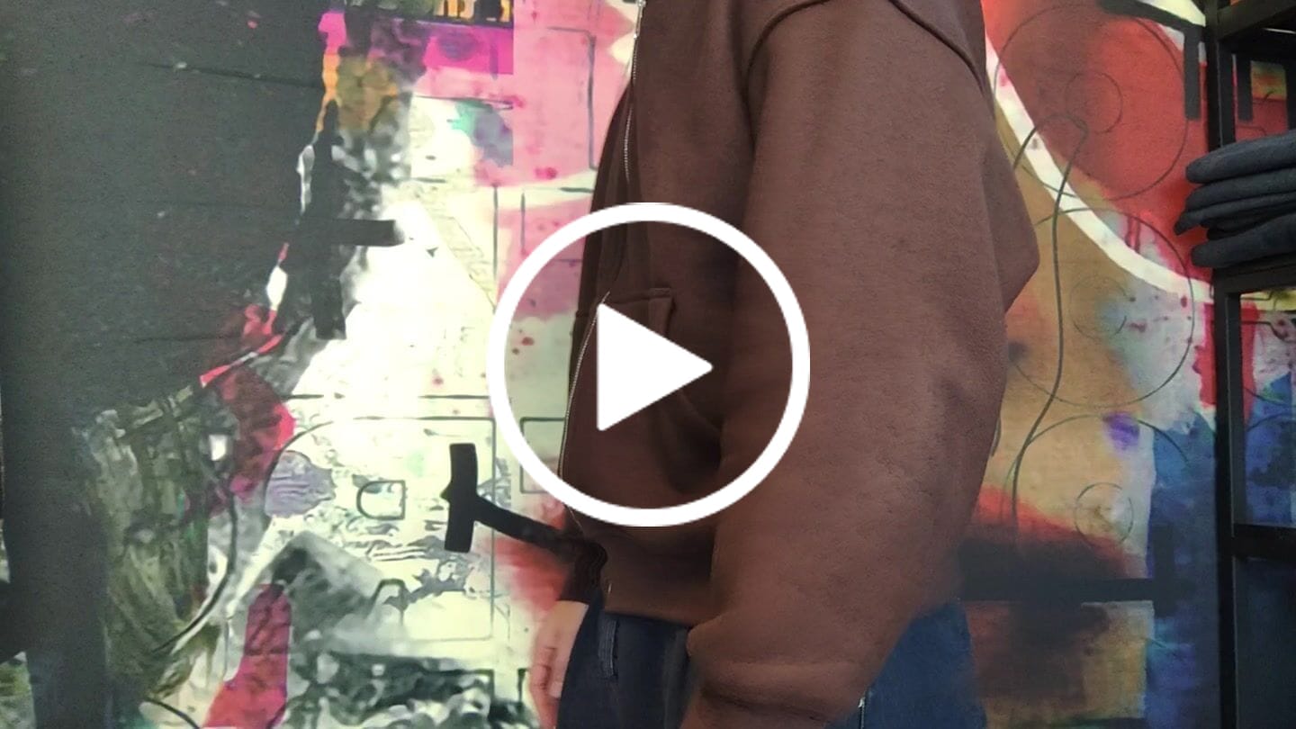 Customer video review of Zip Hoodie Heavy Blanks 500GSM Dark chocolate