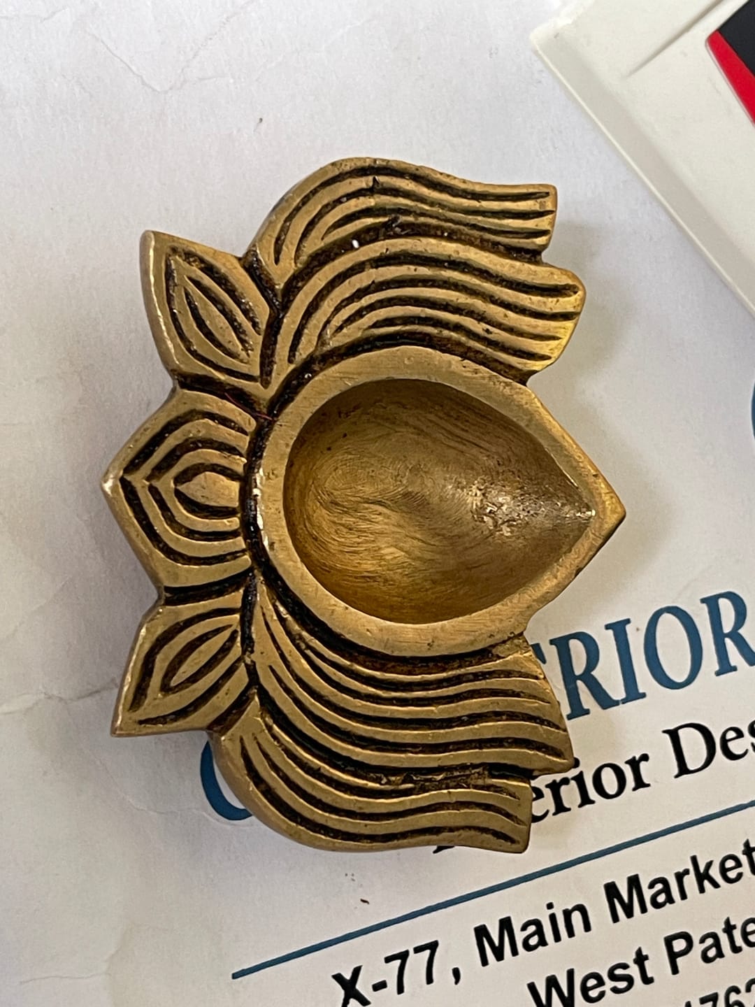 Customer photo review of Brass Lotus Diya – Vastu Pooja Lamp for Prosperity & Harmony | East-North-East Energy Activator | Big - 8 x 6 cm | 200 g