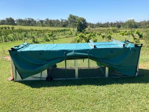 Customer photo review of Weather Cover for Chicken Coop / Chicken Tractor