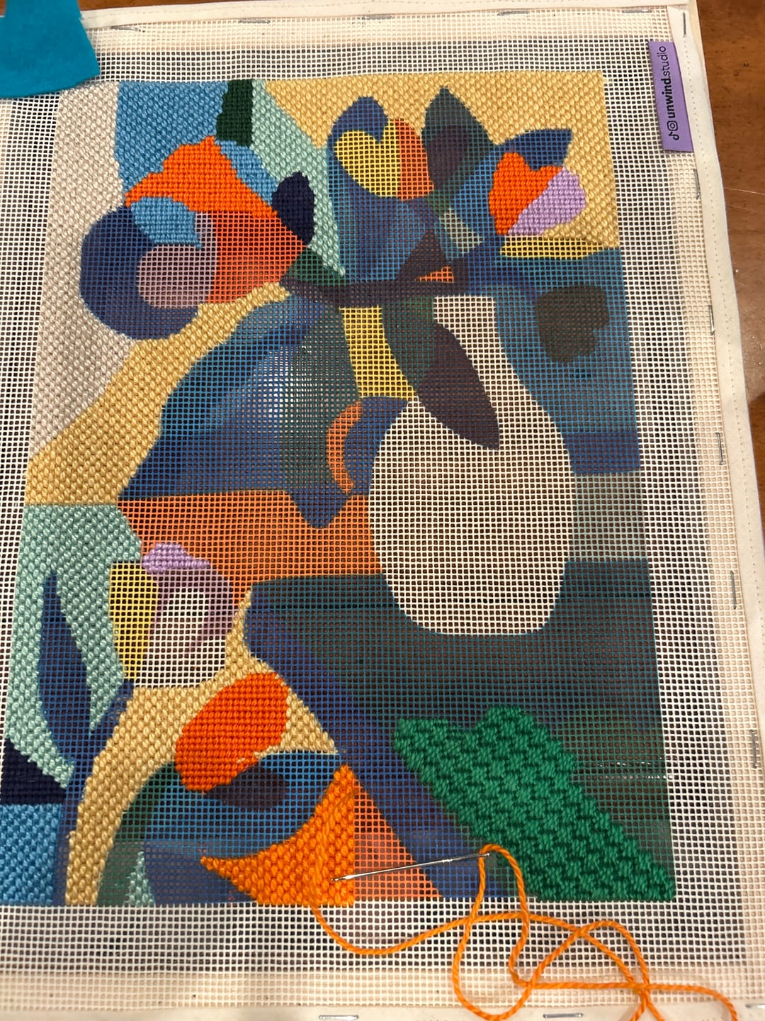Customer photo review of Blooming Needlepoint Kit
