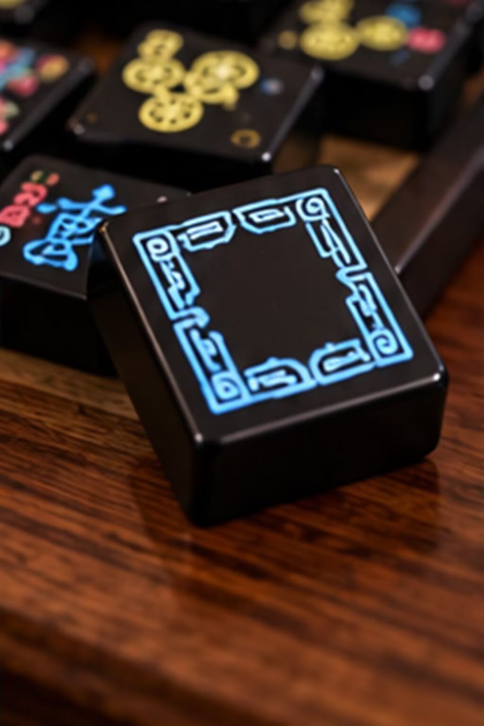 Customer photo review of Heritage Burgundy American Mahjong Set with Black Tiles and Display Case