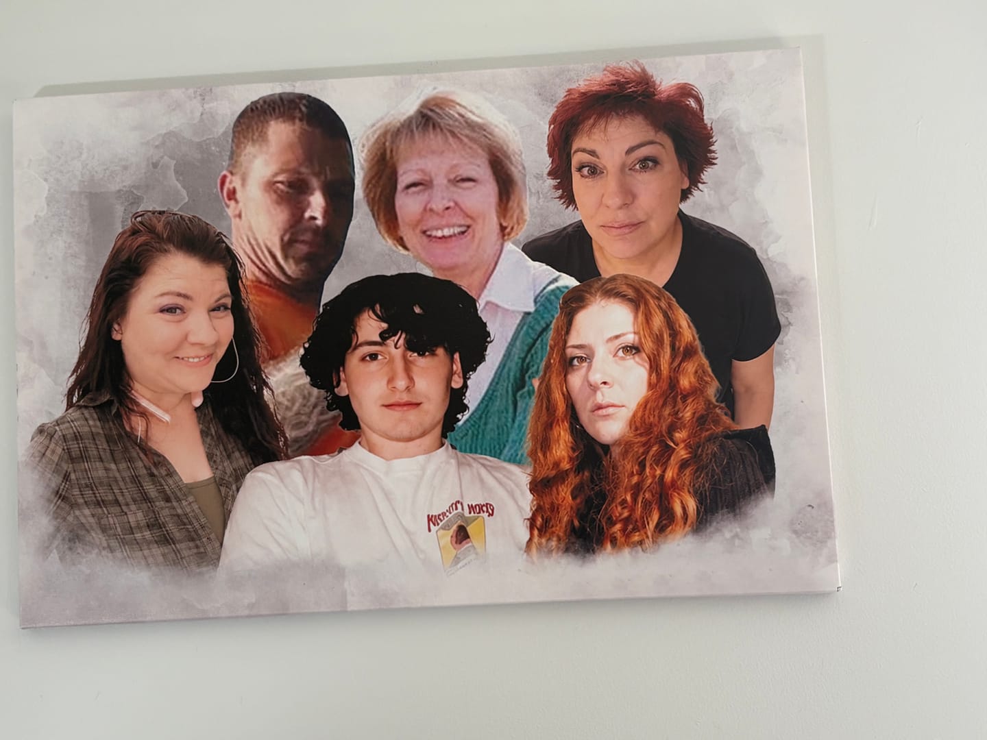 Customer photo review of Add Loved One to Photo, Family Portrait From Different Photos, Combine Photos Canvas, Christmas Gift, Memorial Gift for Dad Mom, Add Passed Away