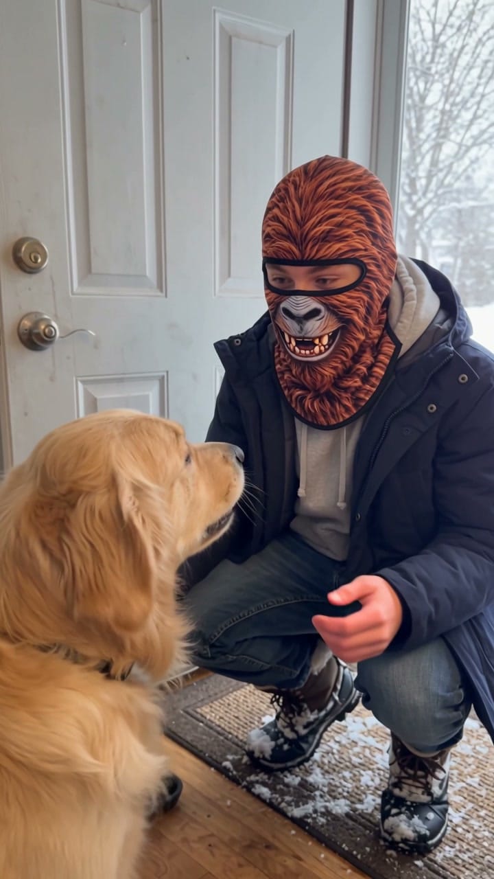 Customer photo review of Ski Mask with a Realistic Animal Face