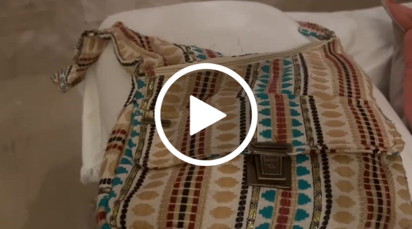 Customer video review of Bolso Bandolera Súper Caomka "Ethnic Aqua & Burgundy" · Pieza Única Núm. 19602