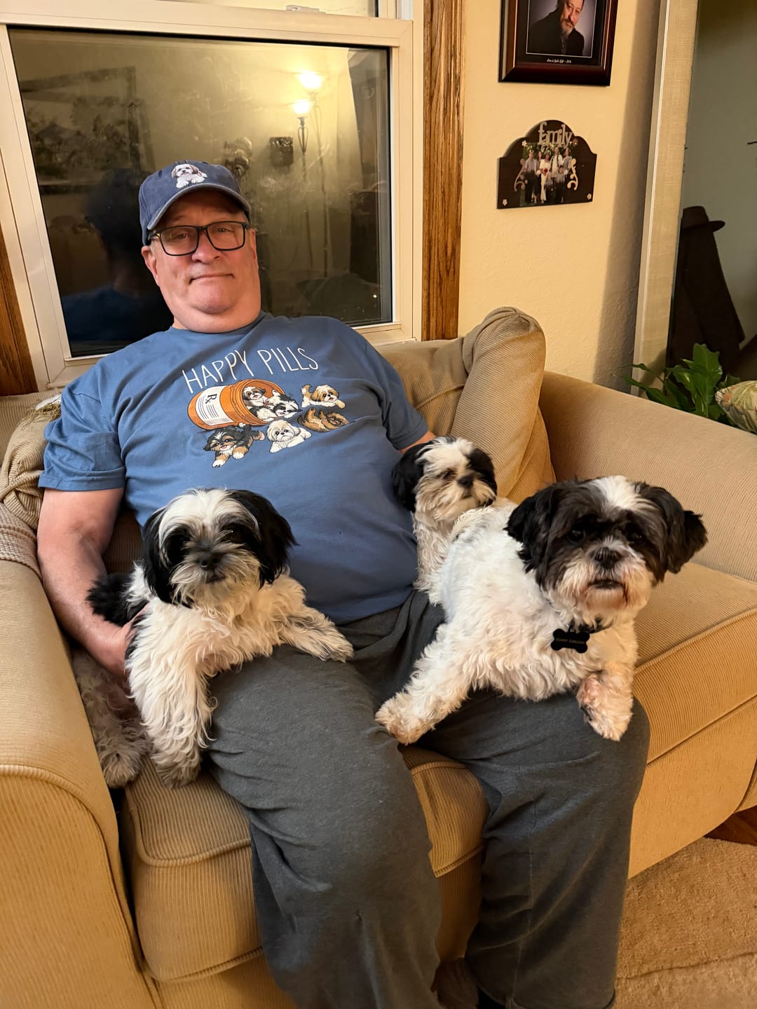 Customer photo review of Happy Pills Shih Tzu Shirt