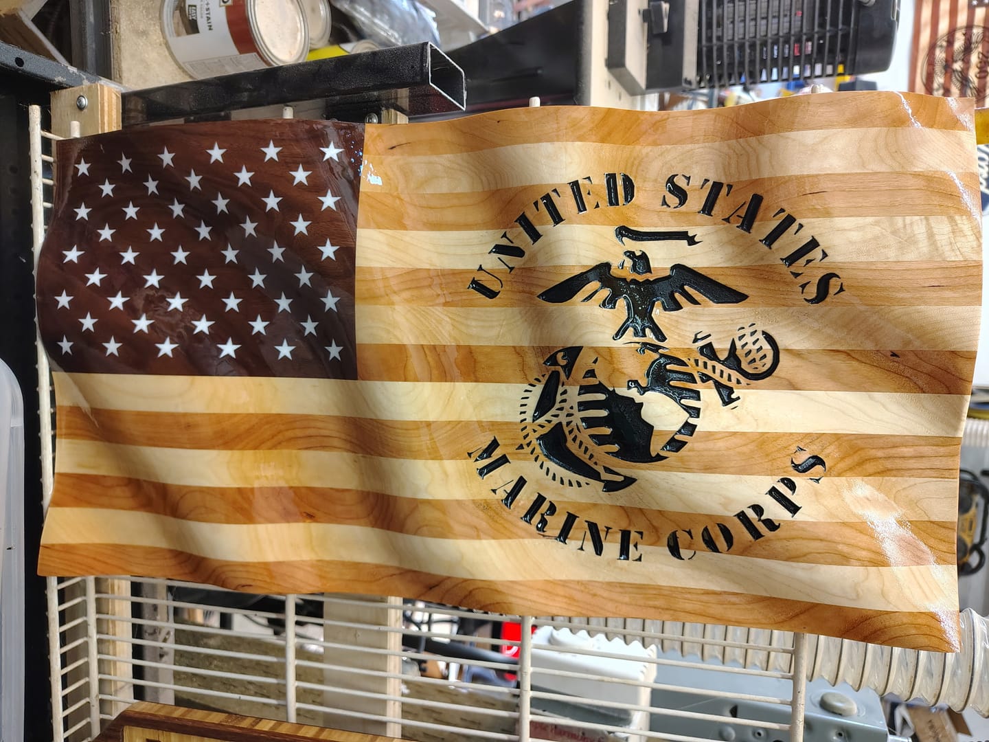 Customer photo review of Wavy USA Flag CNC Kit