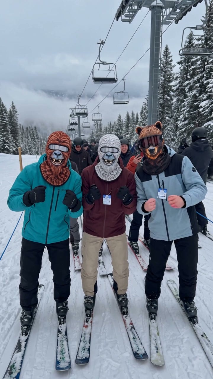 Customer photo review of Ski Mask with a Realistic Animal Face