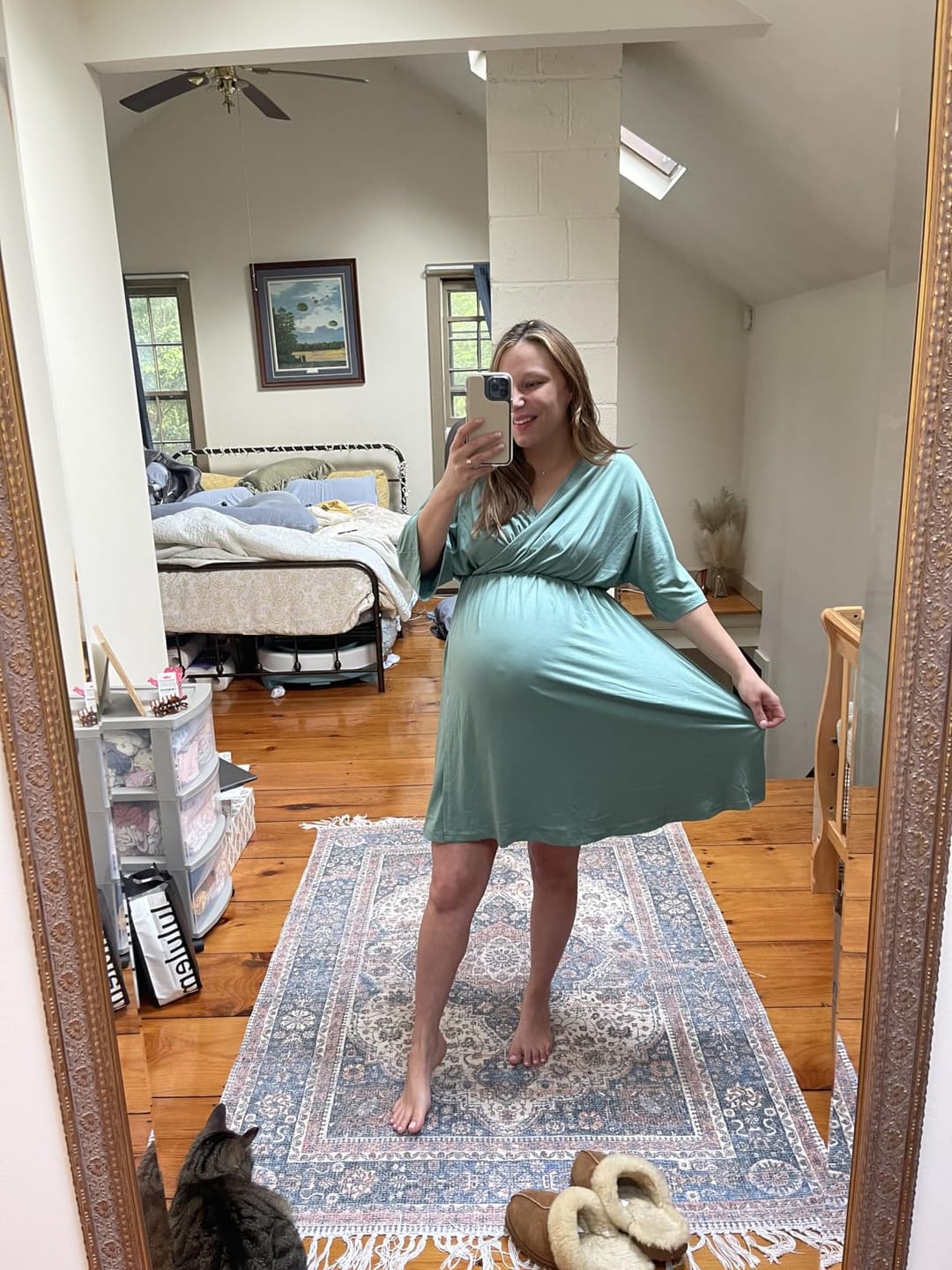 Customer photo review of Robe de maternité & d’allaitement