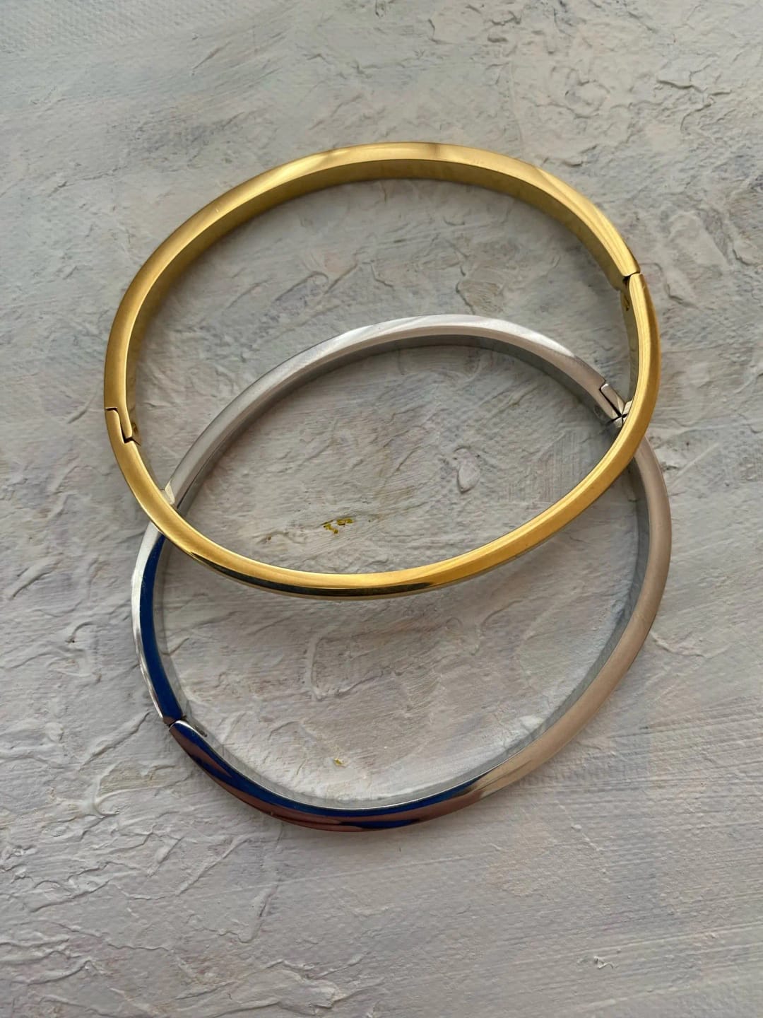 Customer photo review of Golden Smooth Bangle