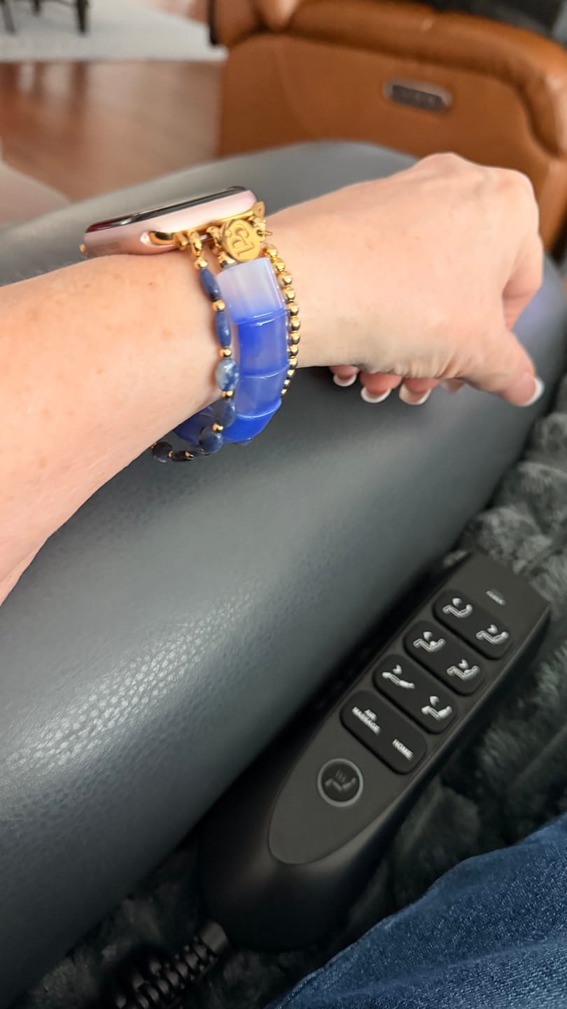 Customer photo review of Azure Dream Sodalite Stretch Apple Watch Strap
