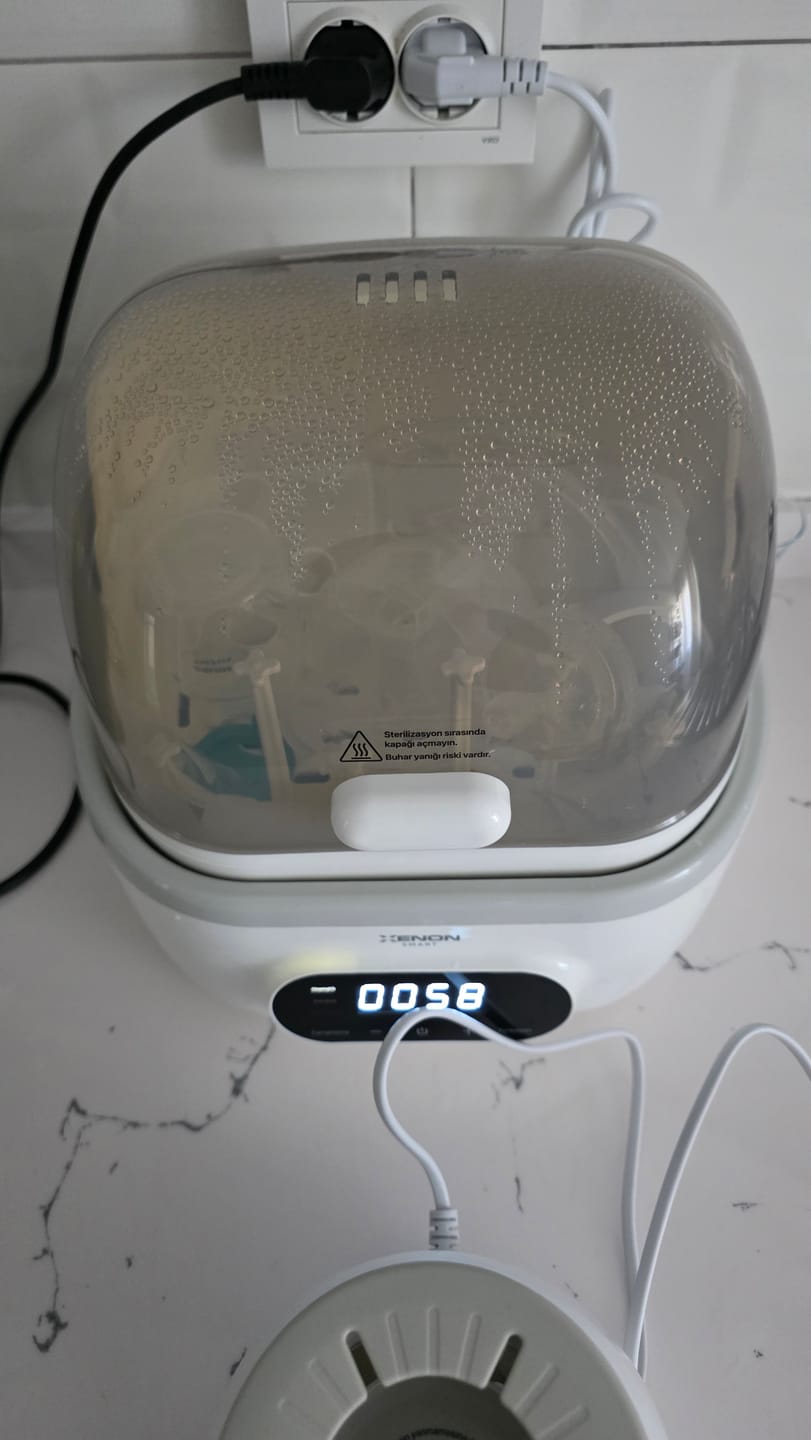 Customer photo review of Çok Fonksiyonlu Biberon Sterilizatörü ve Kurutucu – Buharlı, Mama Isıtıcılı (X1001)