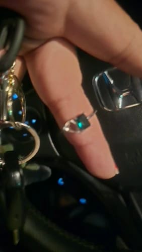 Customer photo review of Emerald Tide Drop Ring