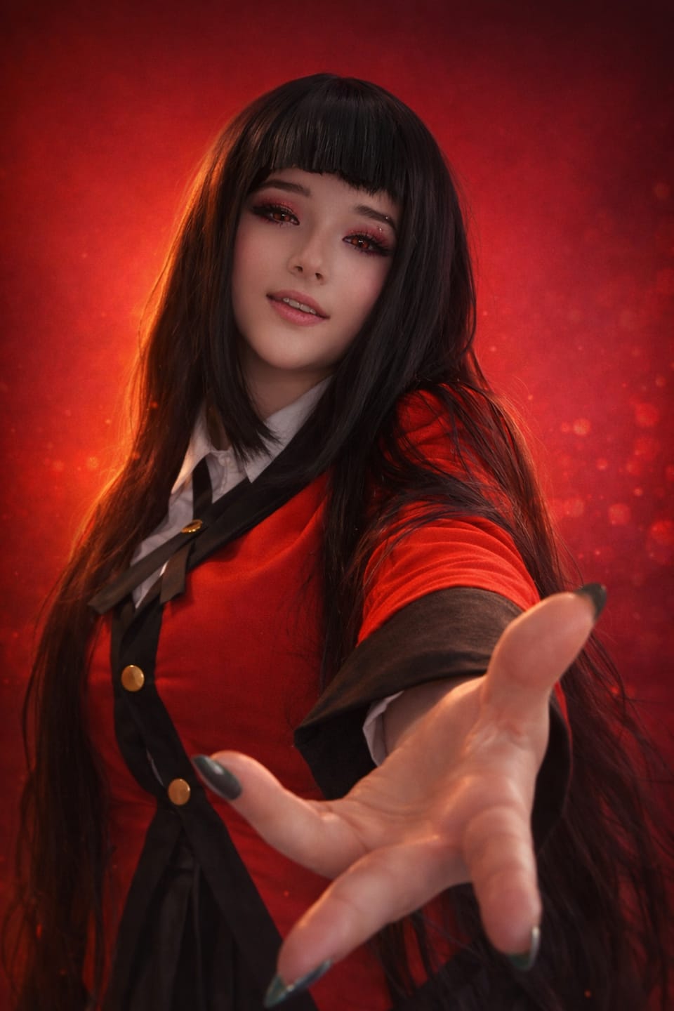 Customer photo review of Cosplay Fallen Angel Red Colored Contact Lenses