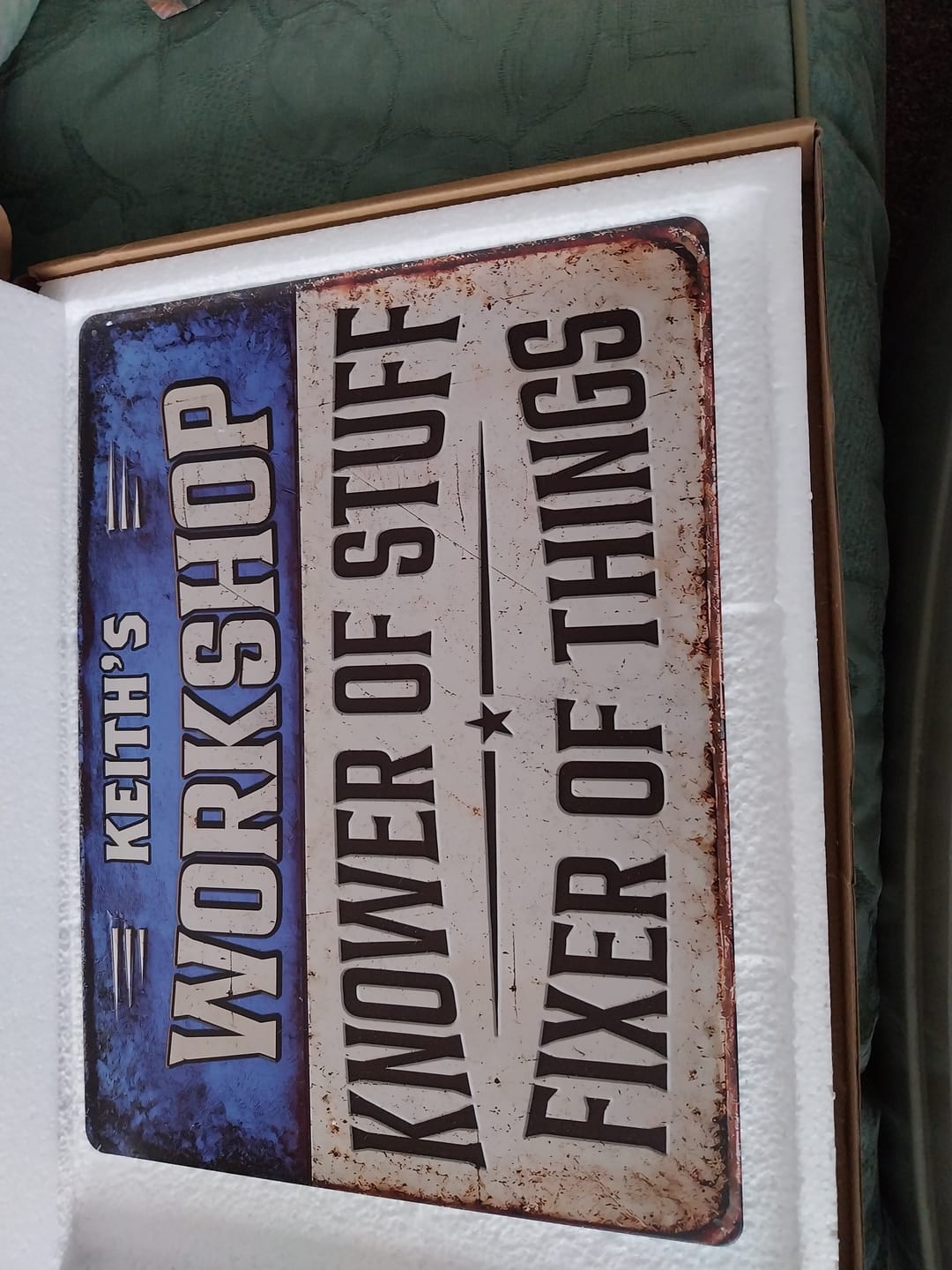 Customer photo review of This's His Garage Sign - Personalized Horizontal Garage Sign