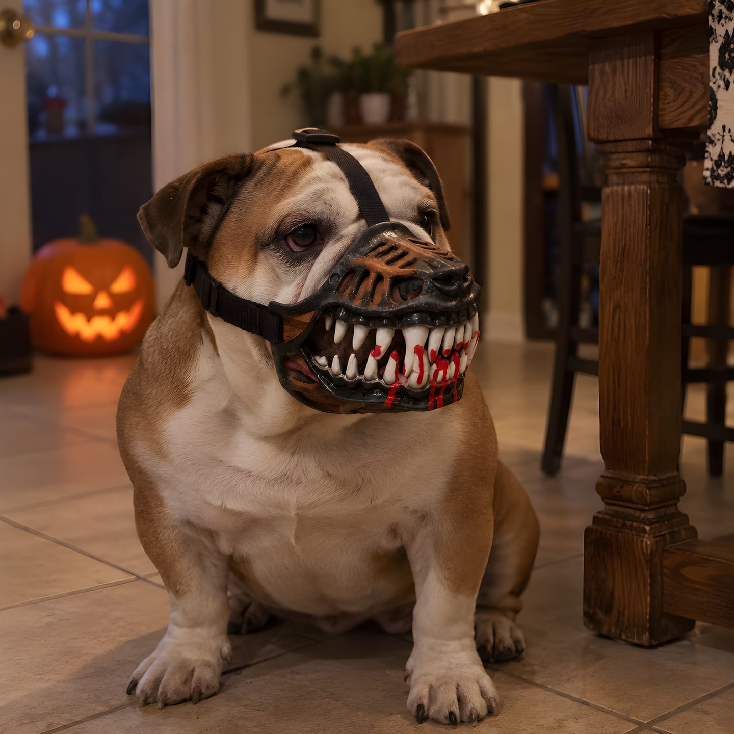Customer photo review of Bozal Halloween con colmillos terroríficos
