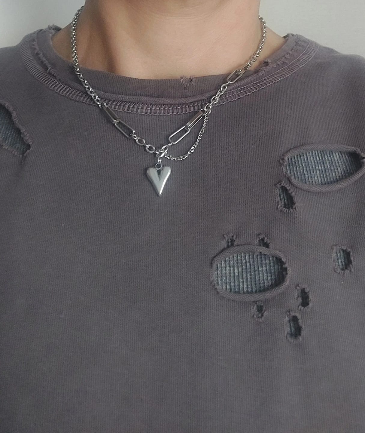 Customer photo review of Romantic Heart Pendant