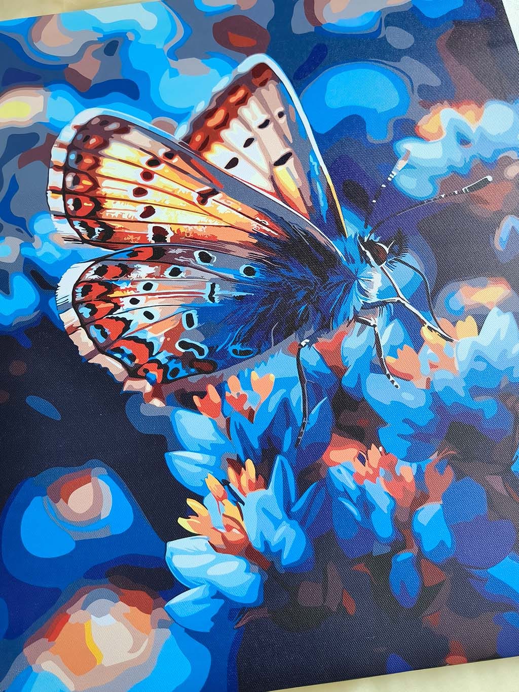 Customer photo review of Papillons et Fleurs bleues