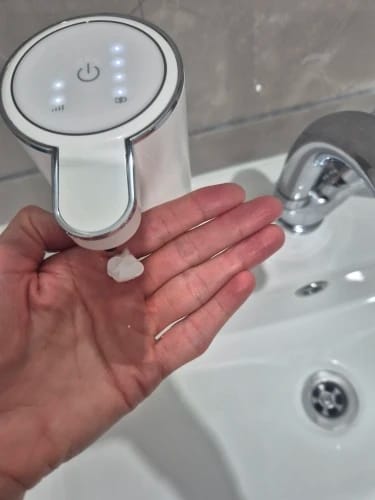 Customer photo review of Liquid Foma Soap Dispenser - Turn Your Everyday Handwashing Into a Smarter Experience