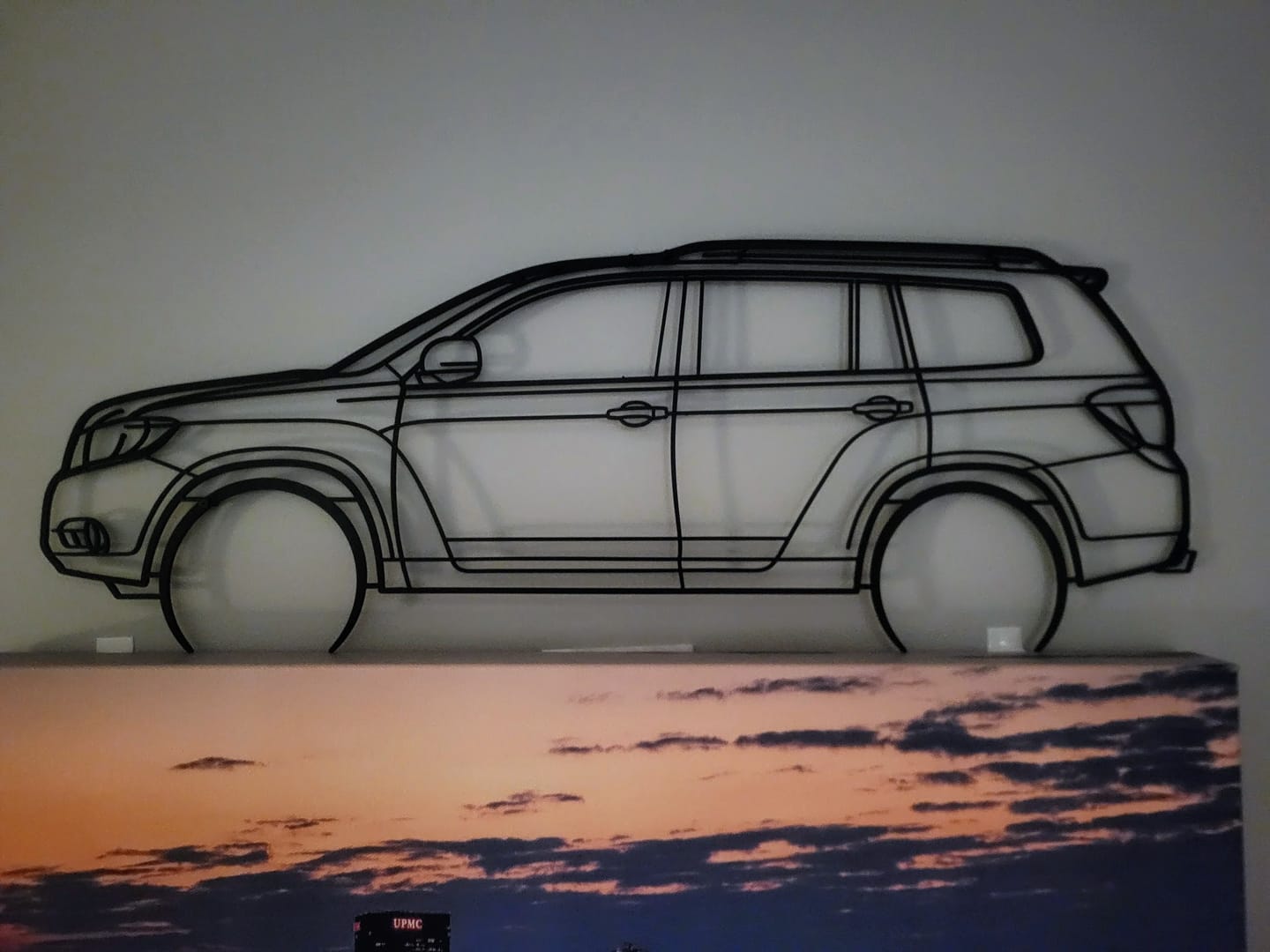 Customer photo review of Your Custom Car Silhouette Metal Wall Art Service