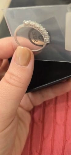 Customer photo review of Brilliant Stackables Silver Ring