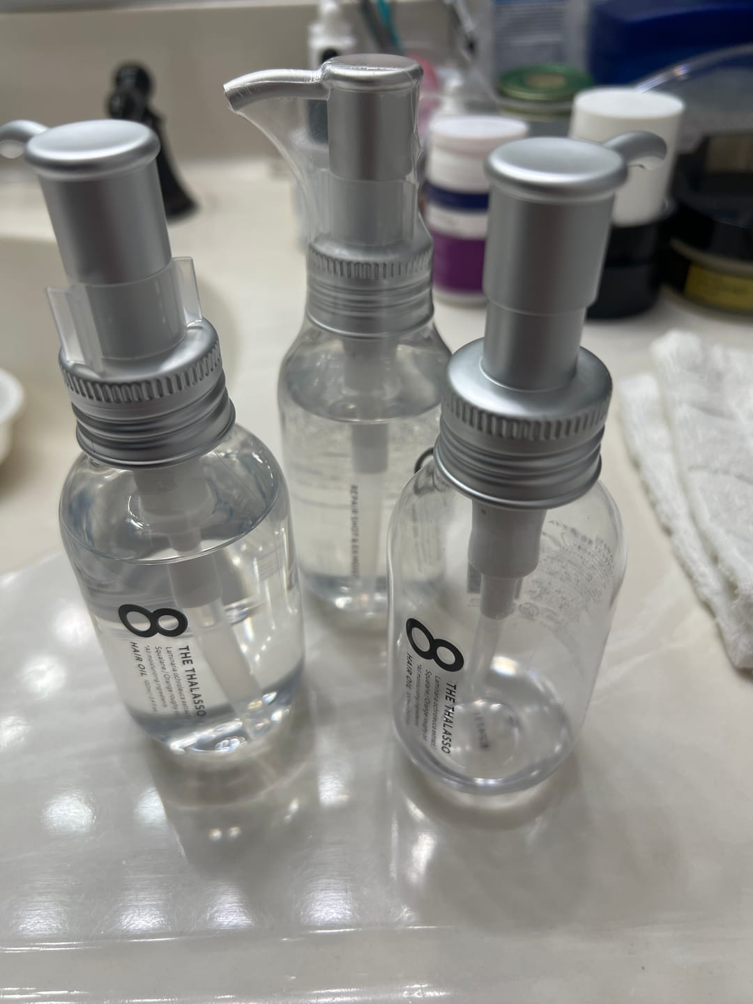 Customer photo review of 8 The Thalasso Hair Oil Repair Shot & EX Moist 100ml