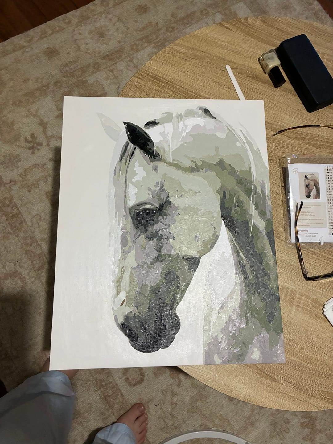 Customer photo review of Noble White | Paint by Number