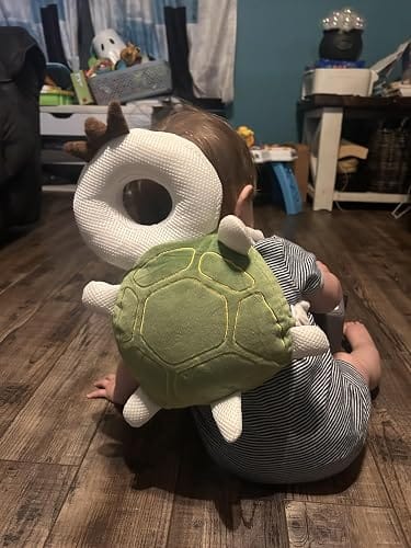 Customer photo review of Mochila protectora de cabeza para bebé