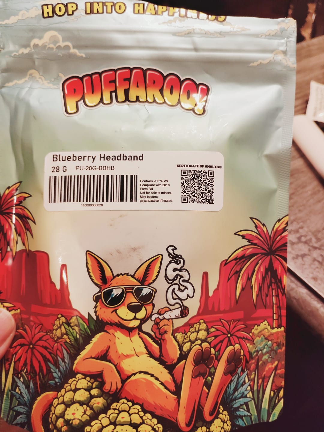 Customer photo review of Puffaroo - Blueberry Headband - 28 Grams - Hybrid