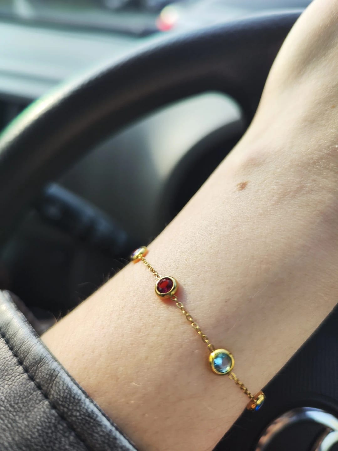 Customer photo review of Sophia's Spectrum Charm Bracelet