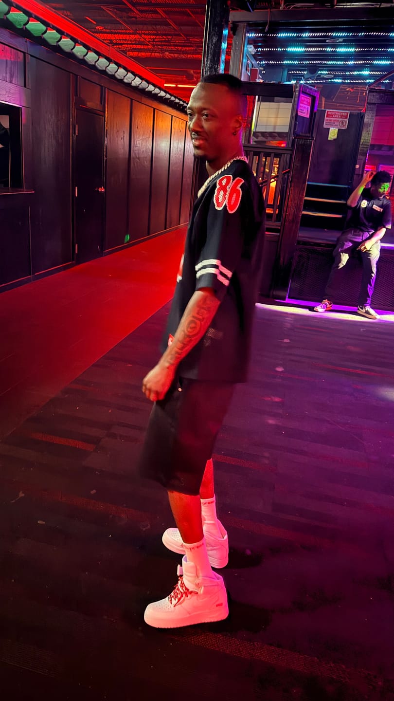 Customer photo review of Supreme Reflective Football Jersey Black