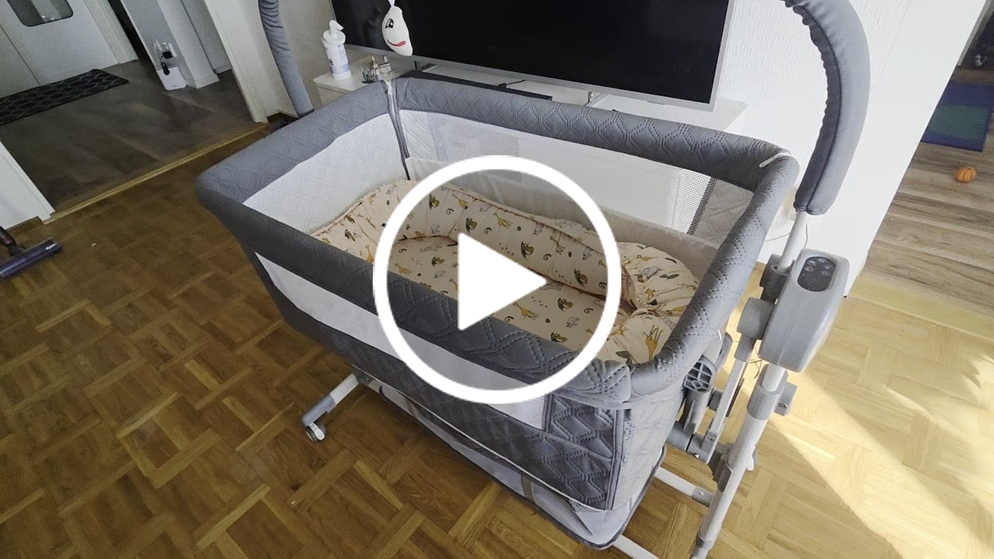 Customer video review of Bedside Crib - Vaggande Barnsäng