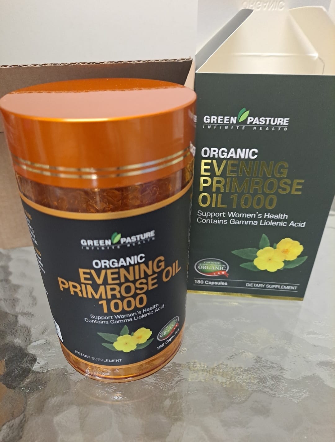 Customer photo review of Green Pasture Organic Evening Primrose Oil 1000mg 180 Capsules
