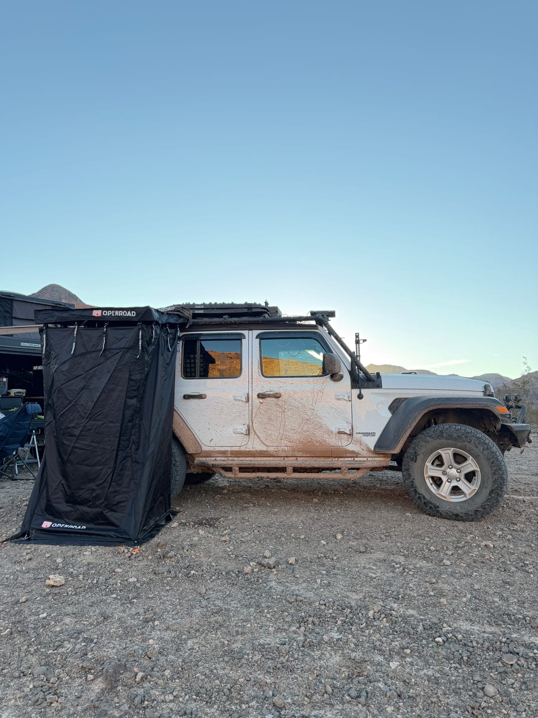 Customer photo review of OPENROAD Quick-Open Overland Shower/Privacy Awning V2