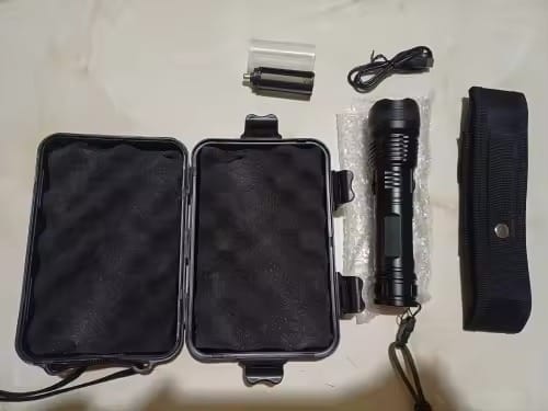 Customer photo review of Heavy-Duty Waterproof LED Flashlight - Telescopic Zoom Torch for Hiking