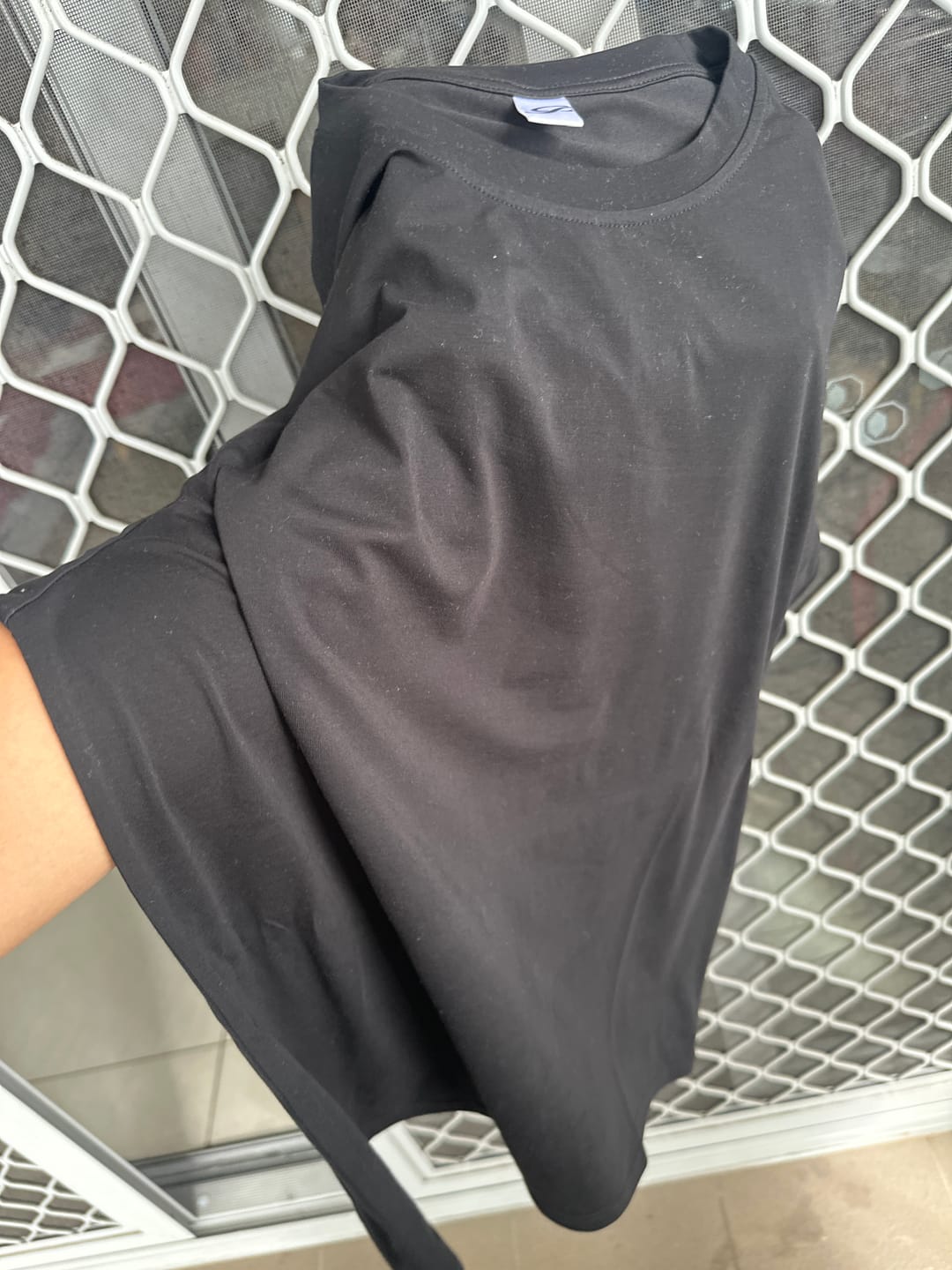 Customer photo review of Fitted Tee - Black