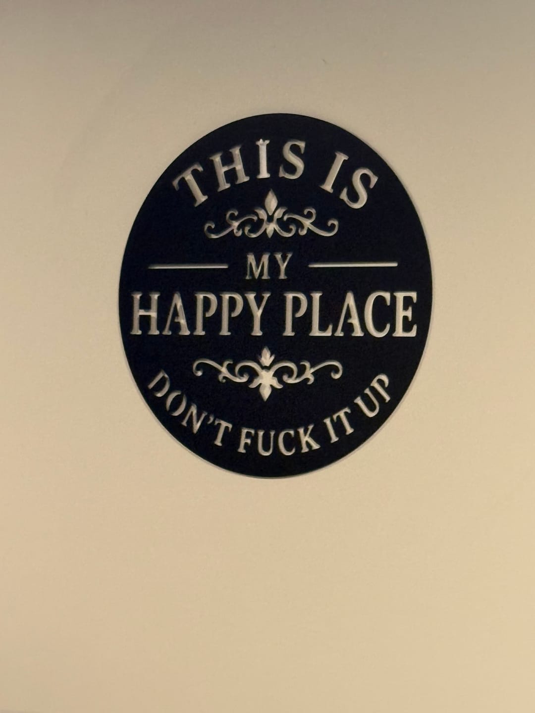 Customer photo review of My Happy Place Wall Art