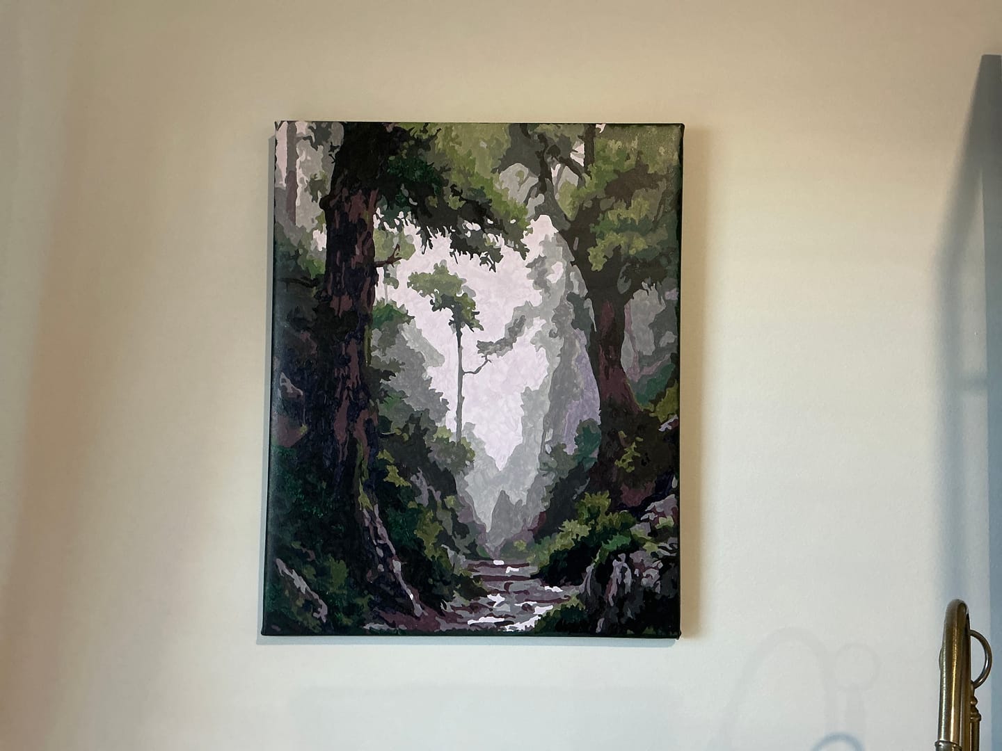 Customer photo review of Misty Forest Path (Paint by Numbers)