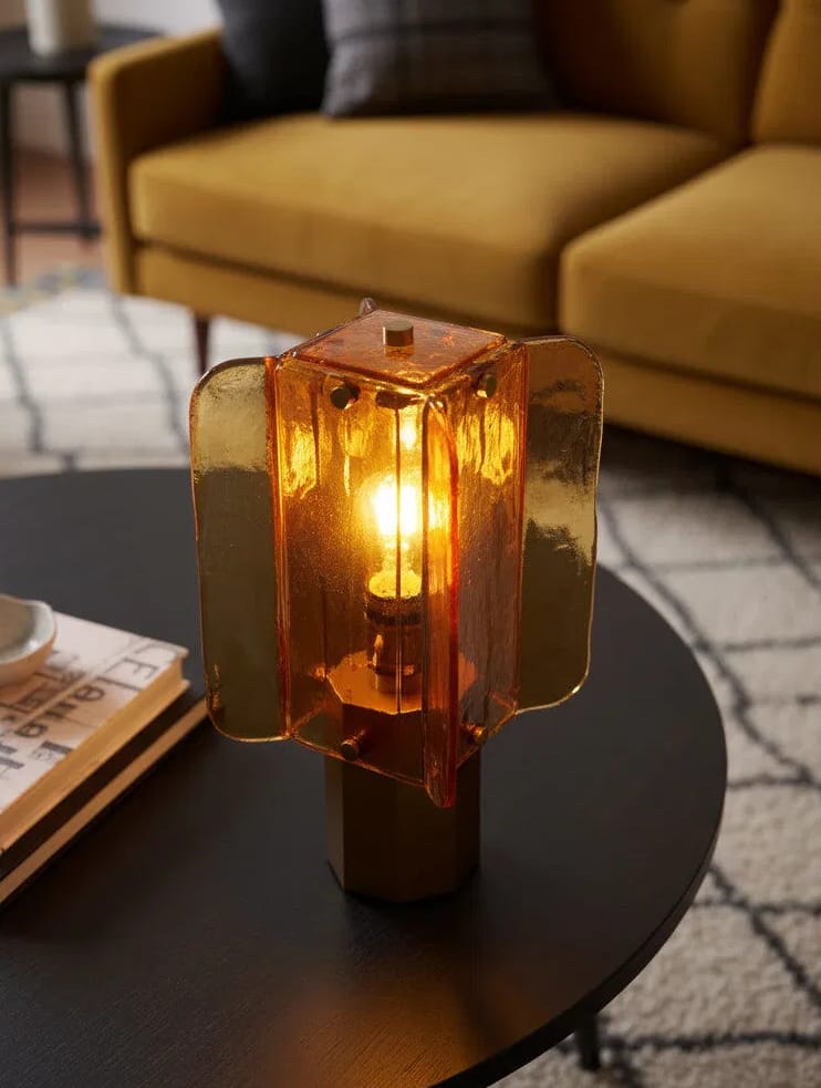 Customer photo review of Glass Table Lamp