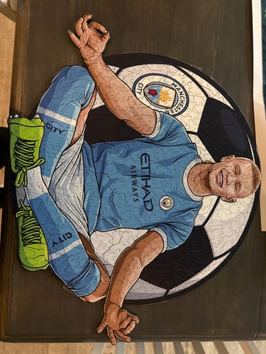 Customer photo review of Erling Haaland Wooden Puzzle