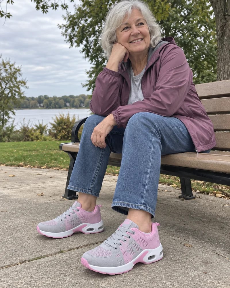 Customer photo review of OrthoShoes™ Pro — Scarpe per turni di 12 ore, progettate per alleviare tutto il giorno il dolore a piedi, ginocchia e schiena
