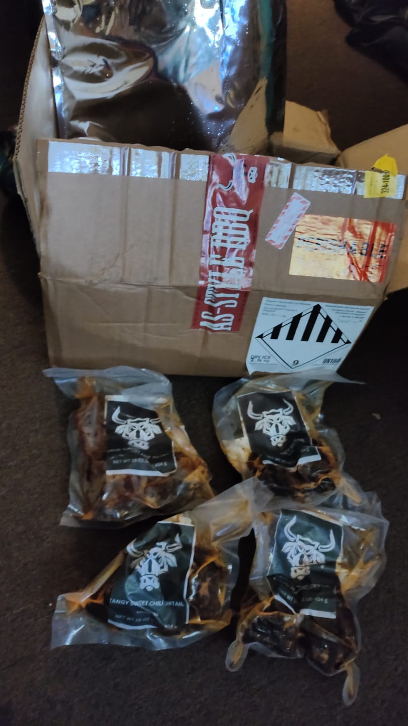 Customer photo review of Oxtail Softballs - Texas Size Sampler Pack (4 lbs) - FREE SHIPPING