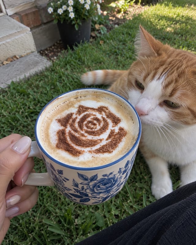 Customer photo review of LatteSnap Coffee Art Maker