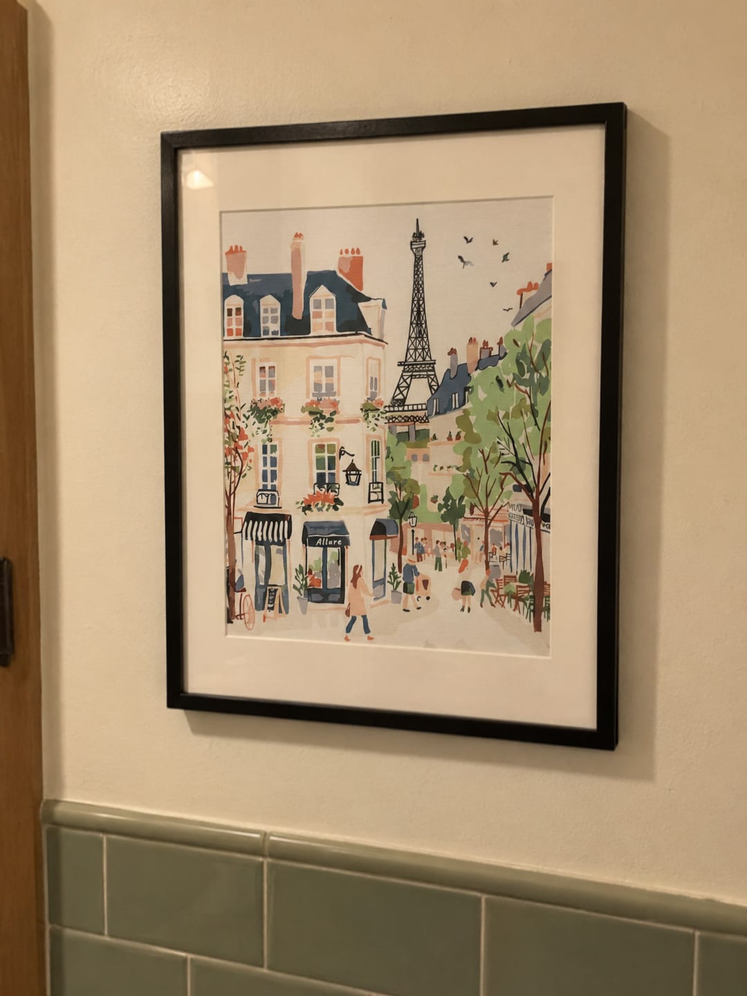 Customer photo review of Coffret Peinture par numéros - Aquarelle rue de Paris