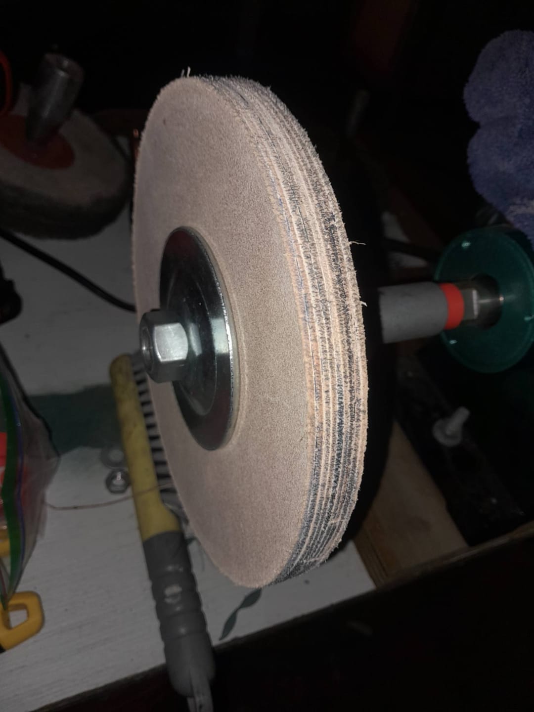 Customer photo review of Premium Leather Stropping Wheel
