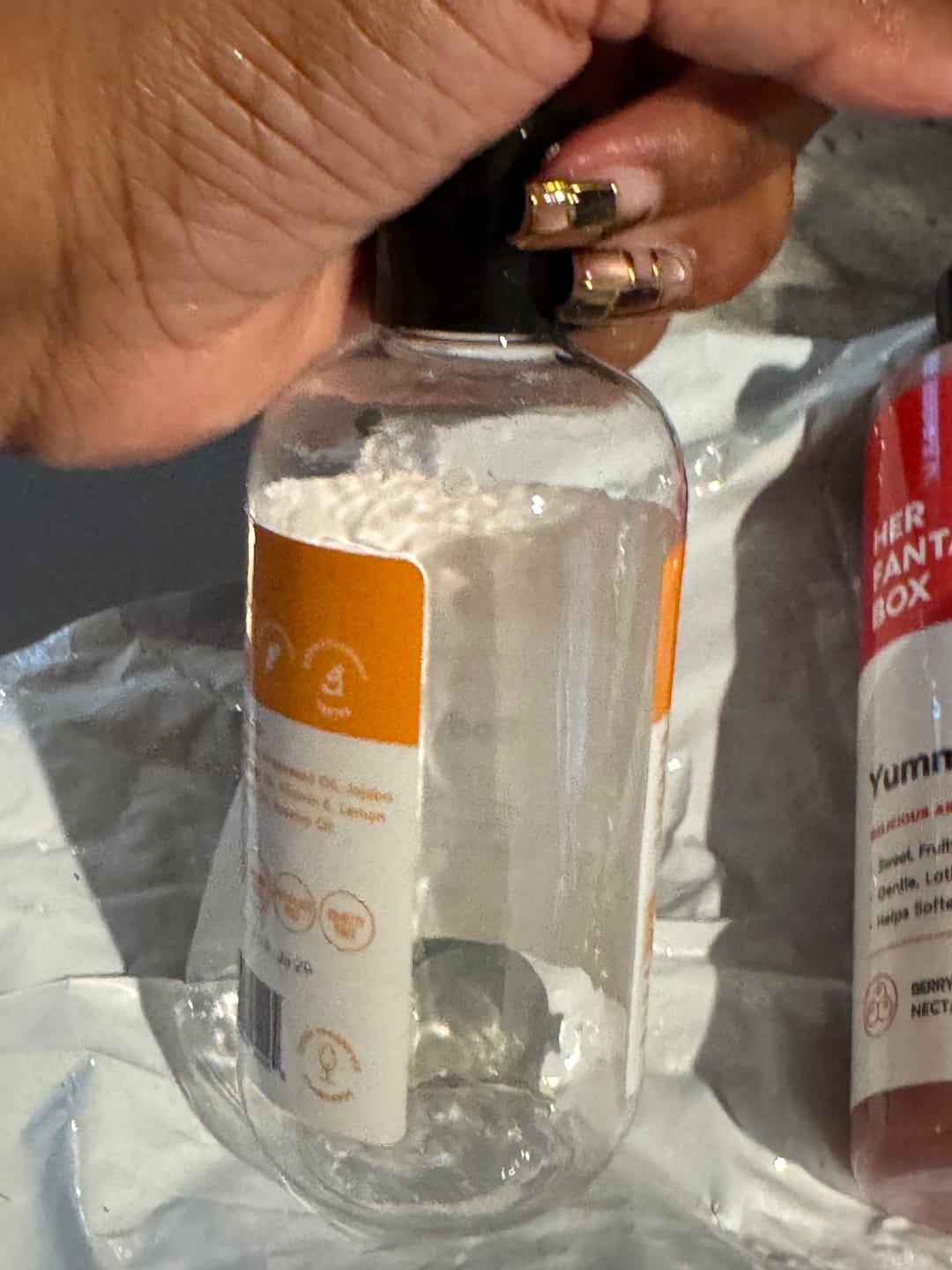 Customer photo review of Body Splash - Skin Smoothing Body Oil  (Pineapple Creme)