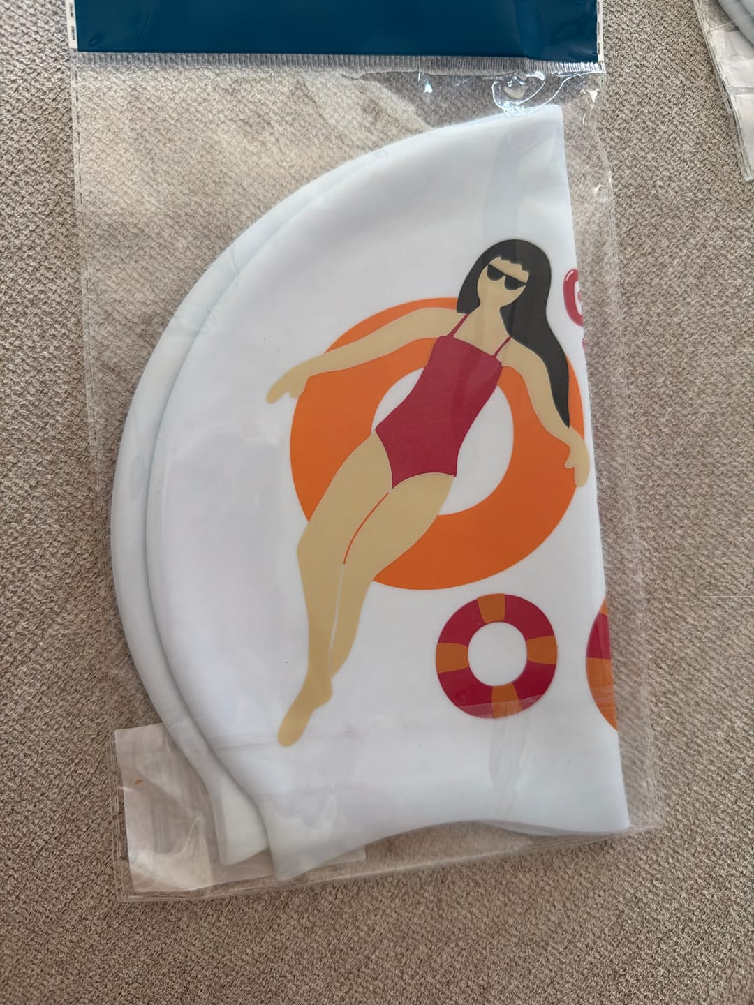 Customer photo review of JAYD Swim Cap - Float On
