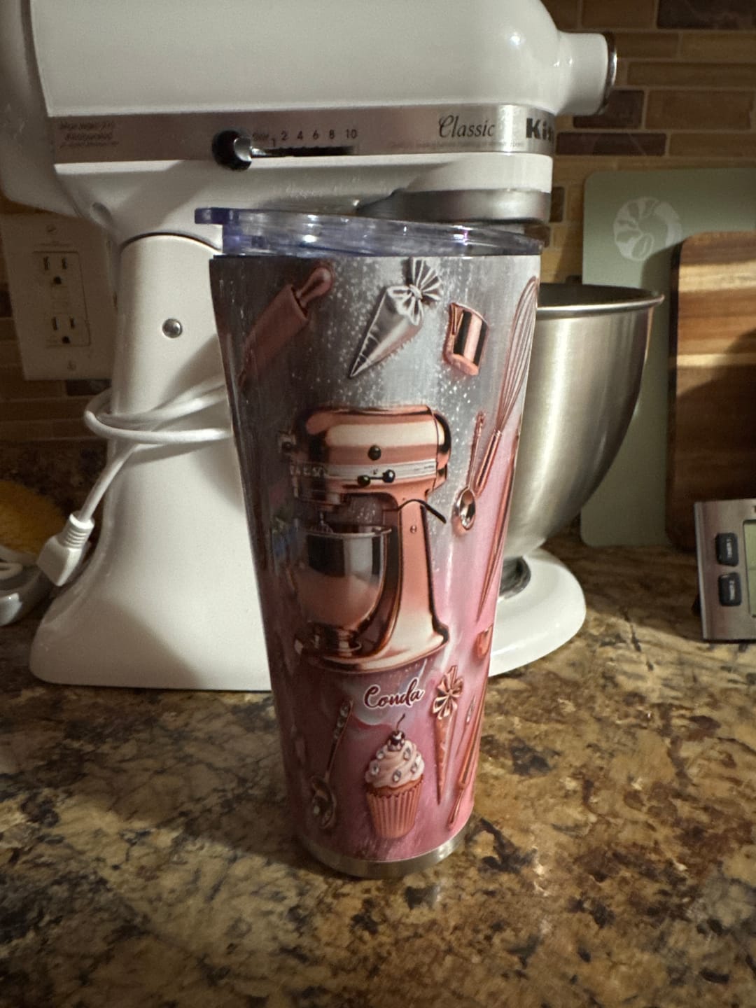 Customer photo review of Love Baking - Personalized Baking Tumbler