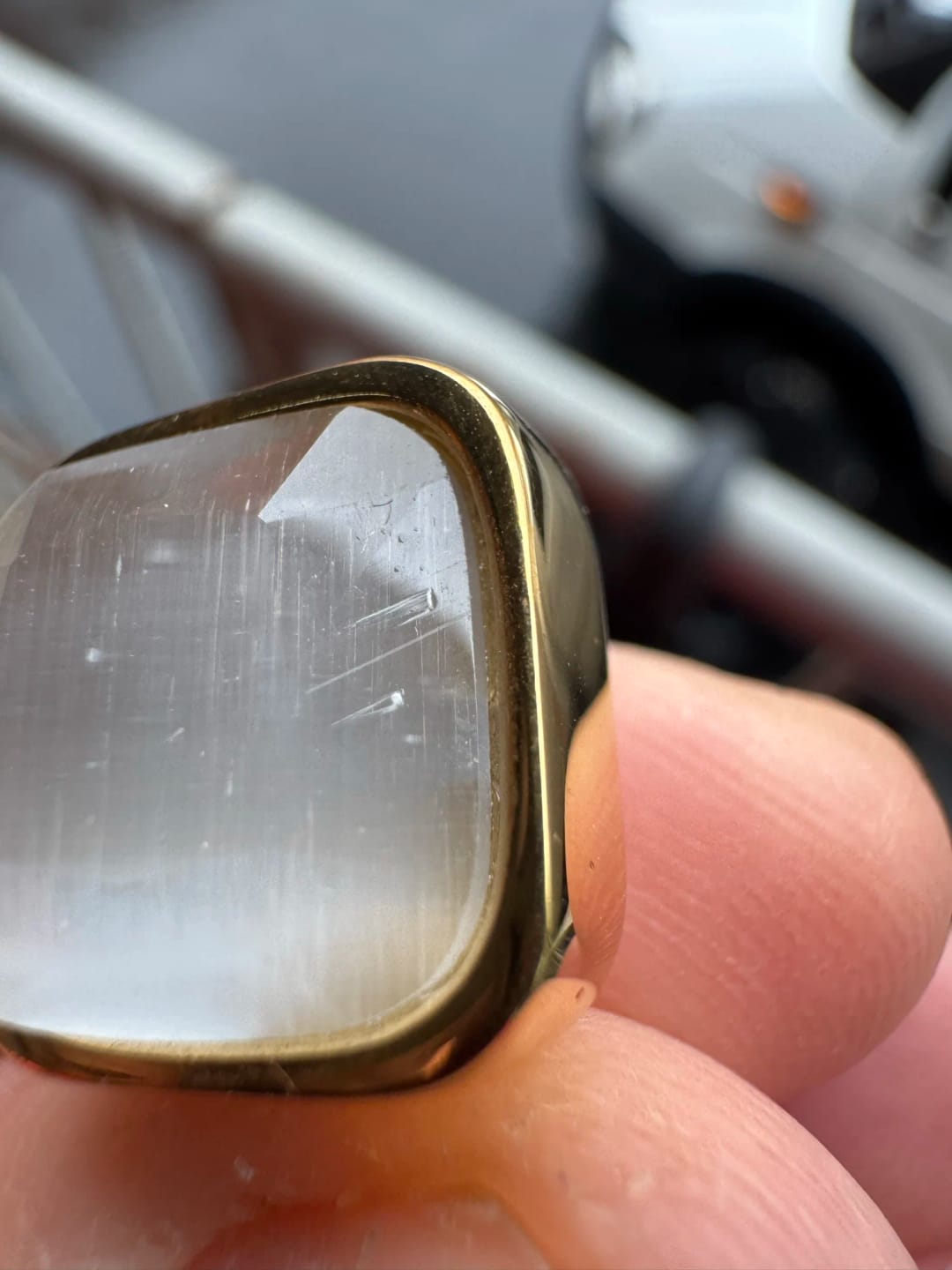 Customer photo review of Opalique Square Gold Ring